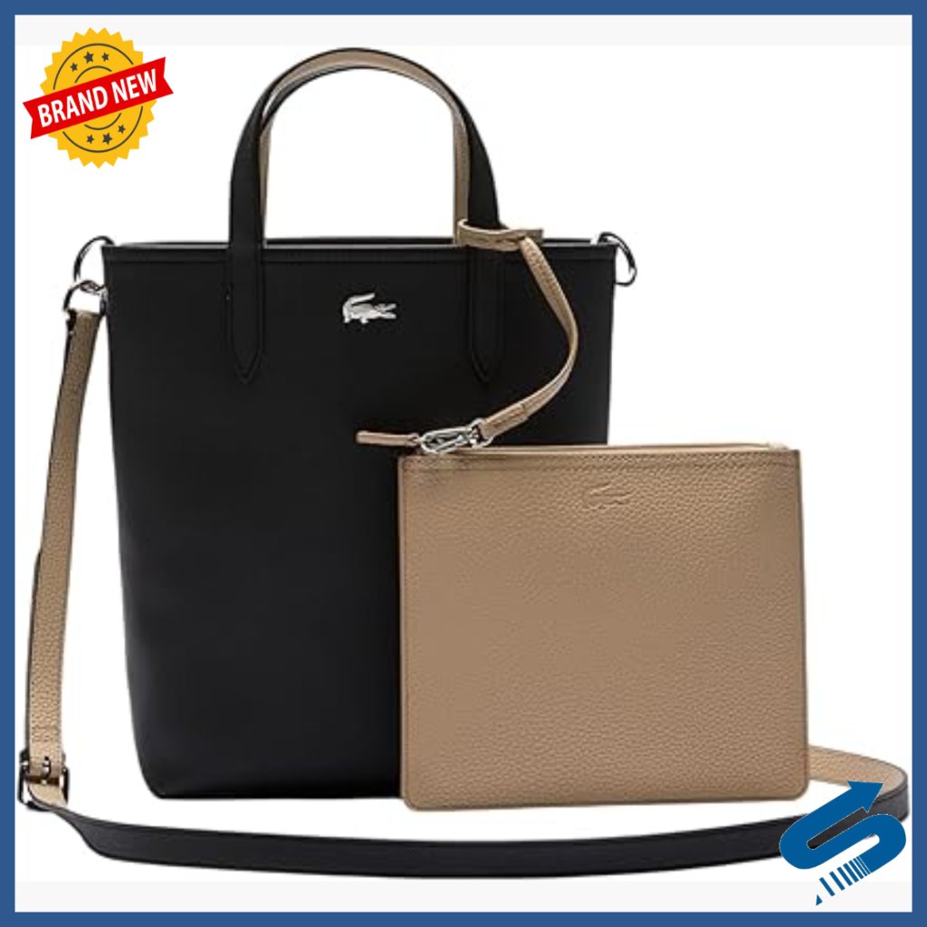 Large Canvas Tote Bag With Removable Crossbody Strap, Zipper Closure